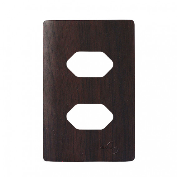 Placa p/ 2 Tomadas 4x2 - Novara Tabaco Placa p/ 2 Tomadas 4x2 - Novara Tabaco